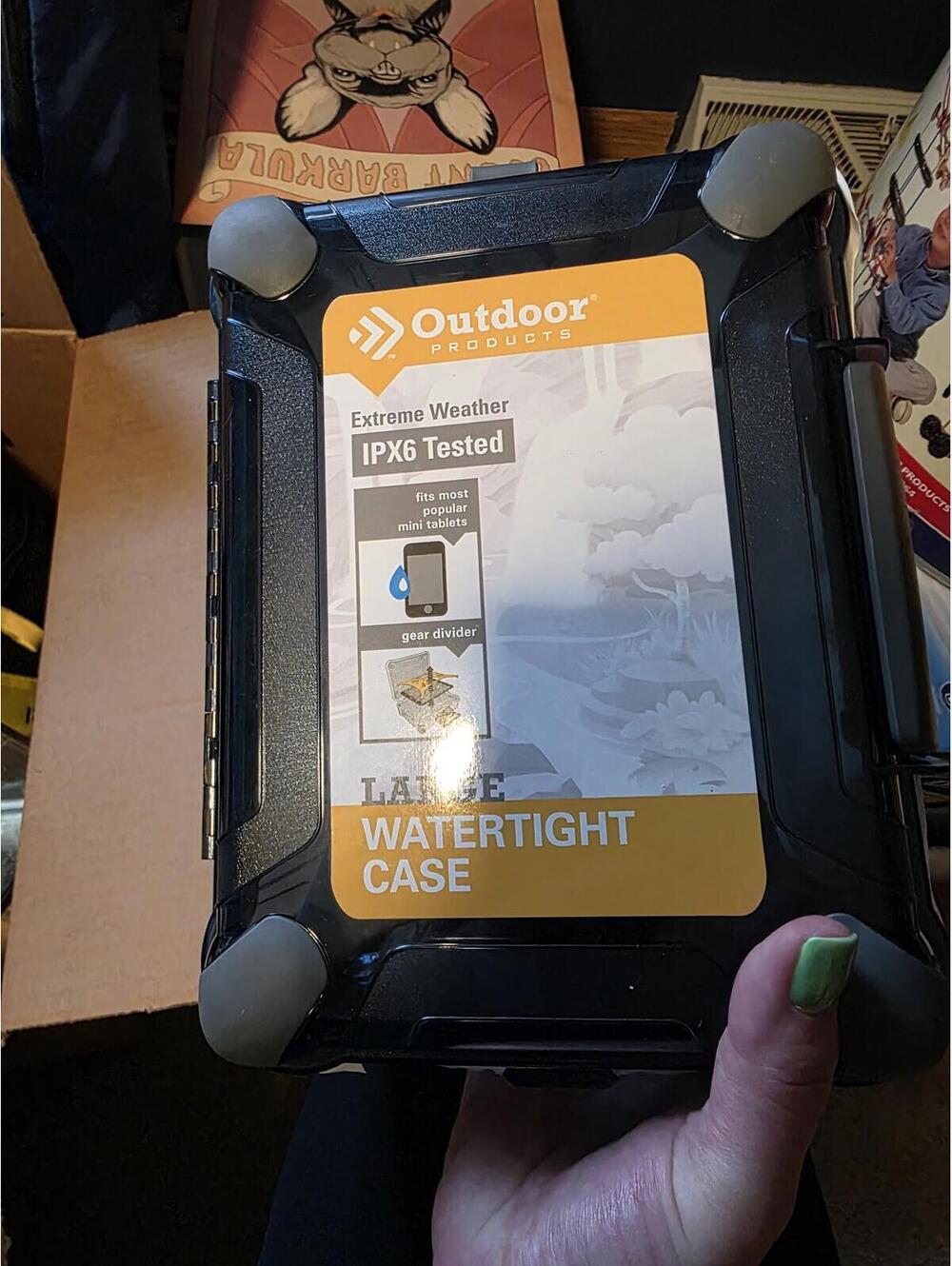 Outdoor Products Large Watertight Case IPX6 Waterproof Dry Box Storage Black